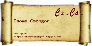 Csoma Csongor névjegykártya